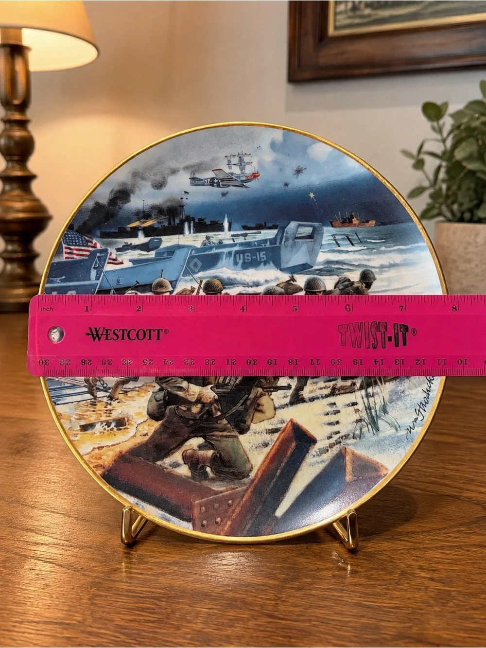 Franklin Mint Storming the Beaches of Normandy WWII Collector Plate Limited Ed